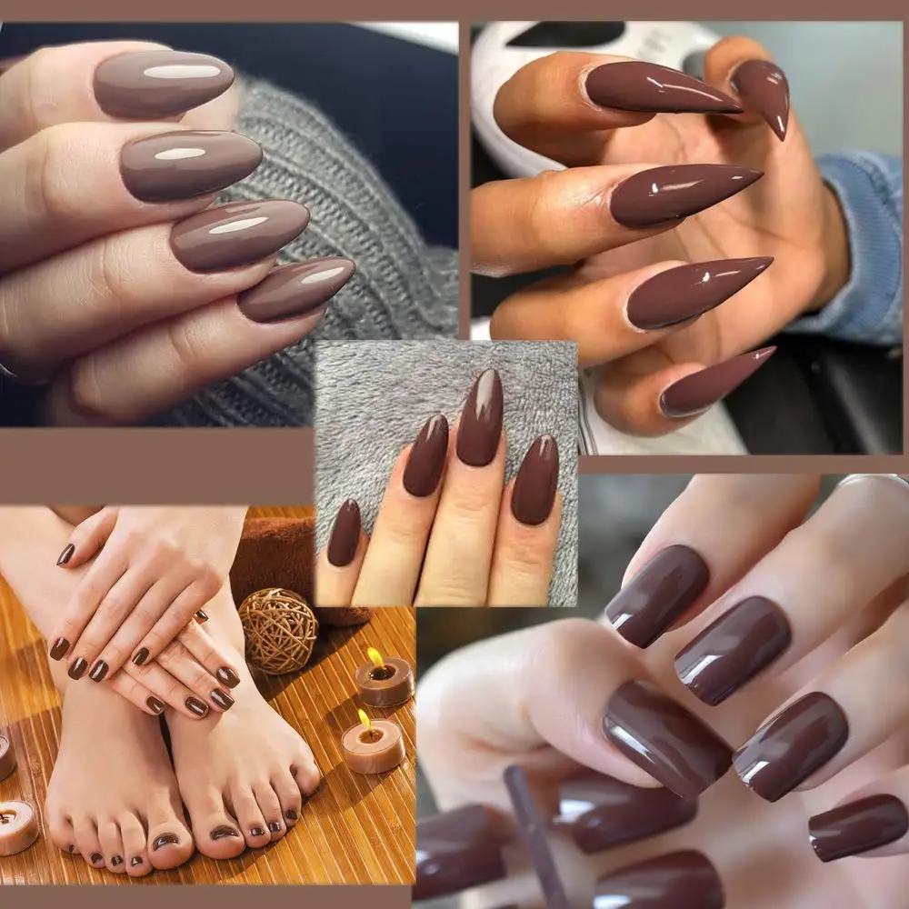 Makartt Комплект гель лаков для ногтей 6pcs УФ классический коричневый цвет Базовое