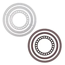 Naifumodo вложенная круглая рамка металлические режущие штампы Автомобильная веревка круг для изготовления карт Скрапбукинг тиснение вырезания трафарет ремесленные штампы