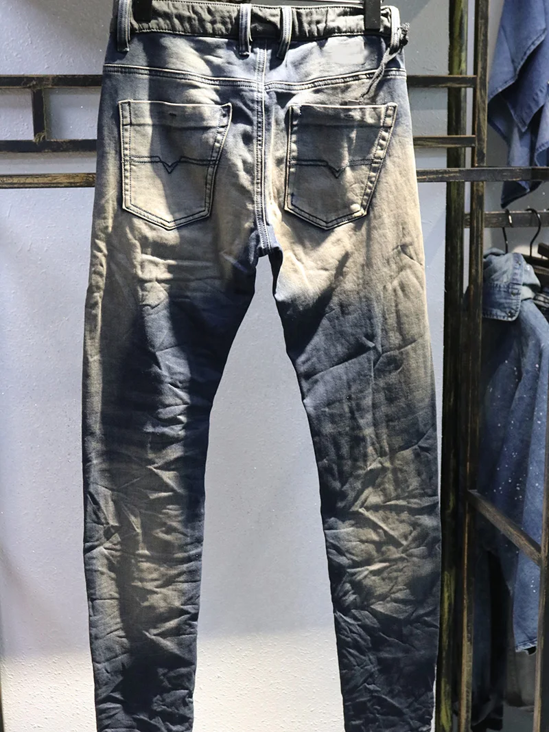

Men high quality new diesel Jeans Stretch Slim Fit Pants For Men male denim jeans Designer Trousers D4