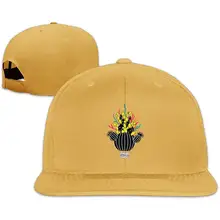 Дом на кактусе Snapback Кепка желтый плоский купюр шляпы регулируемый простой пустой Кепка s