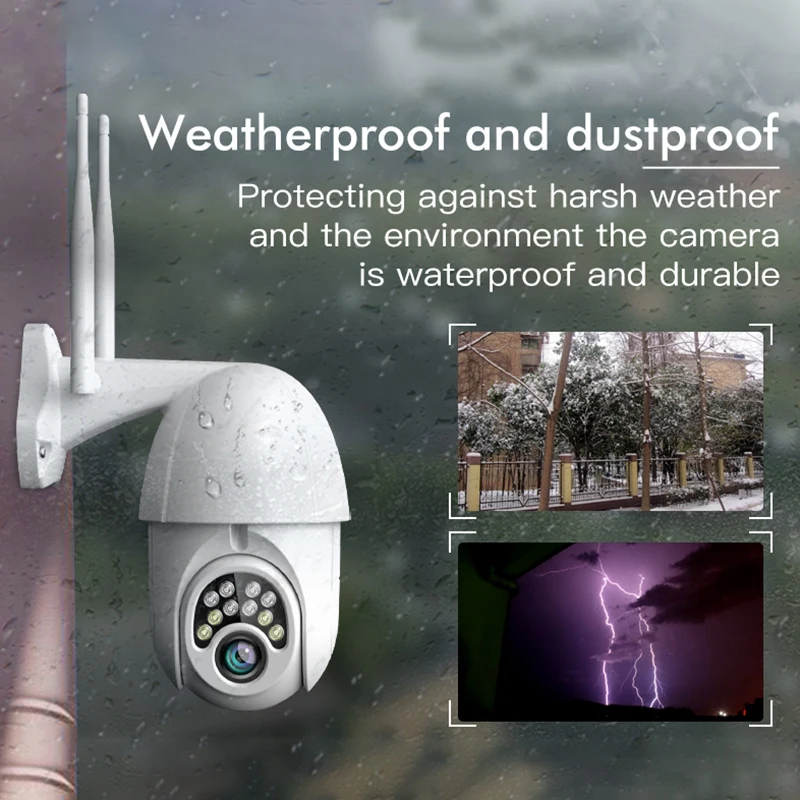 1080P PTZ Security WIFI Camera Outdoor Speed Dome Wireless IP Camera CCTV Pan Tilt 4X Zoom IR Network Surveillance EU Plug