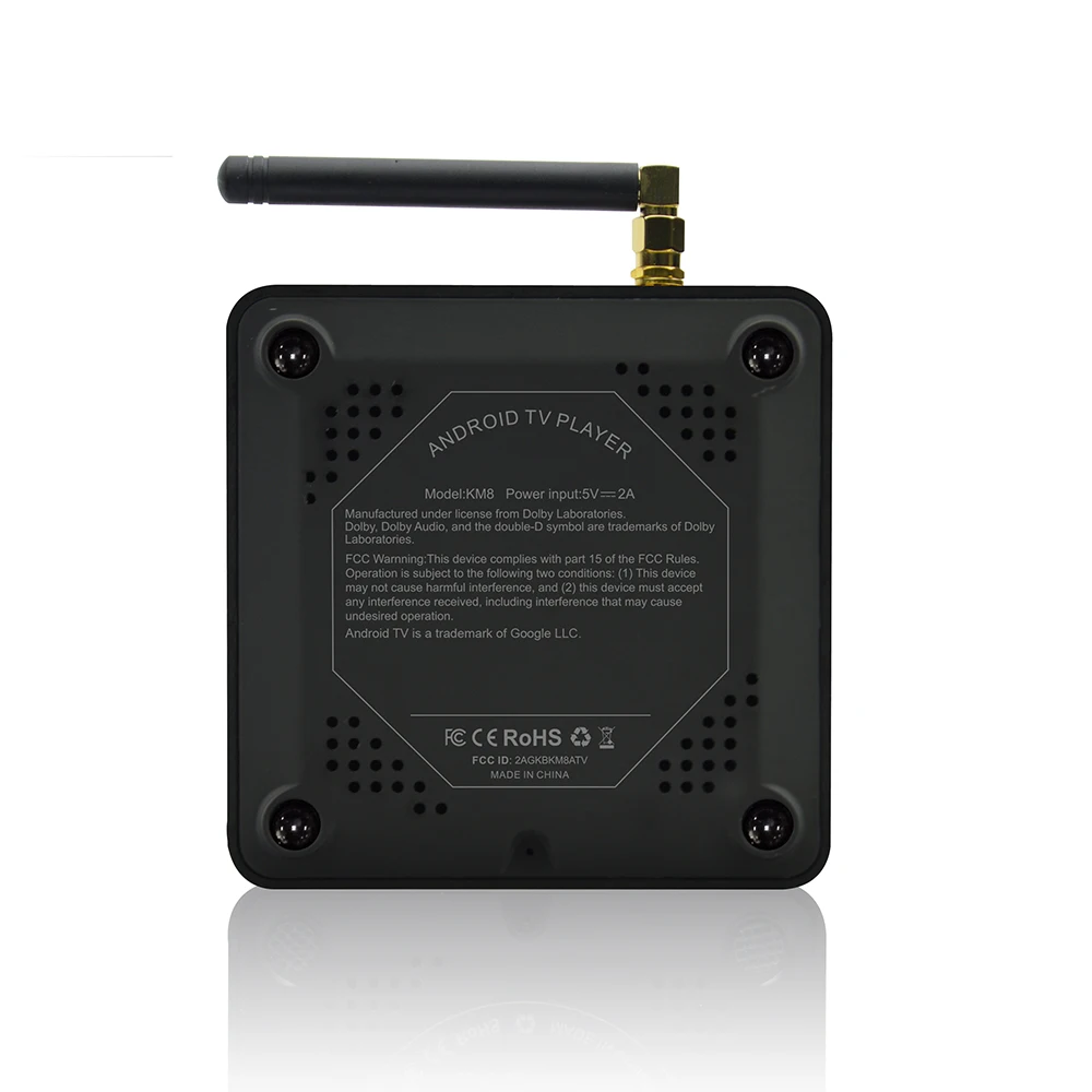MECOOL KM8 ТВ Смарт ТВ приставка Android 9,0 ТВ приставка Googld сертифицированная Amlogic S905X 2 ГБ DDR3 16 Гб 2,4G WiFi Bluetooth 4,2 приставка