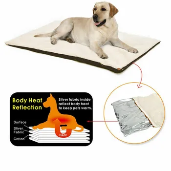 

Self Heating Pet Bed Soft Fleece Comfortable Mat Dog Cat Winter Warmer Blanket Puppy Dog Electric Blanket For Cats Dogs#0821y30