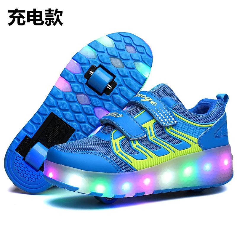 Reis Begrafenis Dank je Heelys Fashion Boys USB Children Led Light Shoes Kids Sneakers with TWO  Wheels Roller Skate Glowing for Girls|Sneakers| - AliExpress