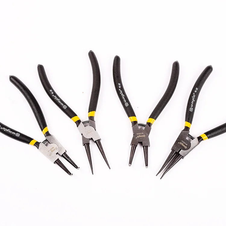 

Wholesale Retail Wade 4PCS Circlip Pliers Baffle Clamp Shaft inside Corrugated Card Wild Card Incurved Bent Outward 7 Snap Ring
