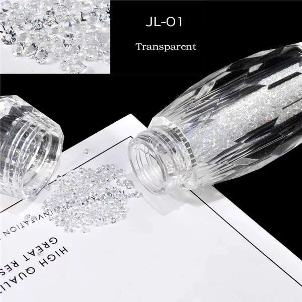 3D блестящие украшения для ногтей Мини Бисер "икра" наклейка для ногтей дно Алмазная дрель прозрачные микро украшения для ногтей TSLM2 - Цвет: JL-01