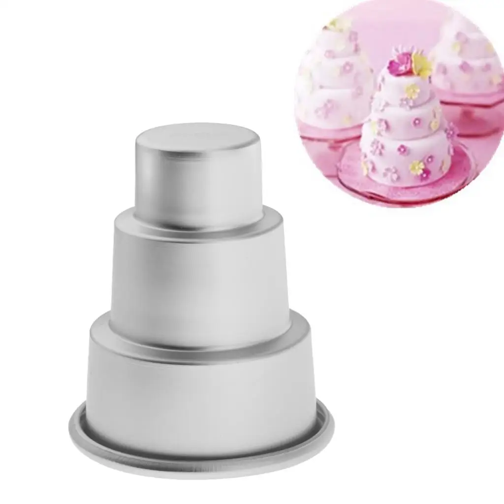 Non Stick Mini 3 Layer Bread Mold Home Made Toast Cake Baking Tool Tray Bakeware - Aluminum Alloy