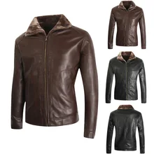 ZOGAA, Зимние Куртки из искусственной кожи, флисовые утепленные ветрозащитные мужские пальто, высококачественные меховые мужские кожаные куртки, уличная одежда