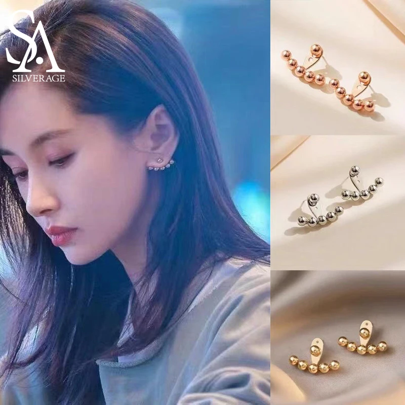 

SA SILVERAGE Design Light Luxury Earrings Summer 2021 New Womens Jewelry Earring Female 925 Silver Niche