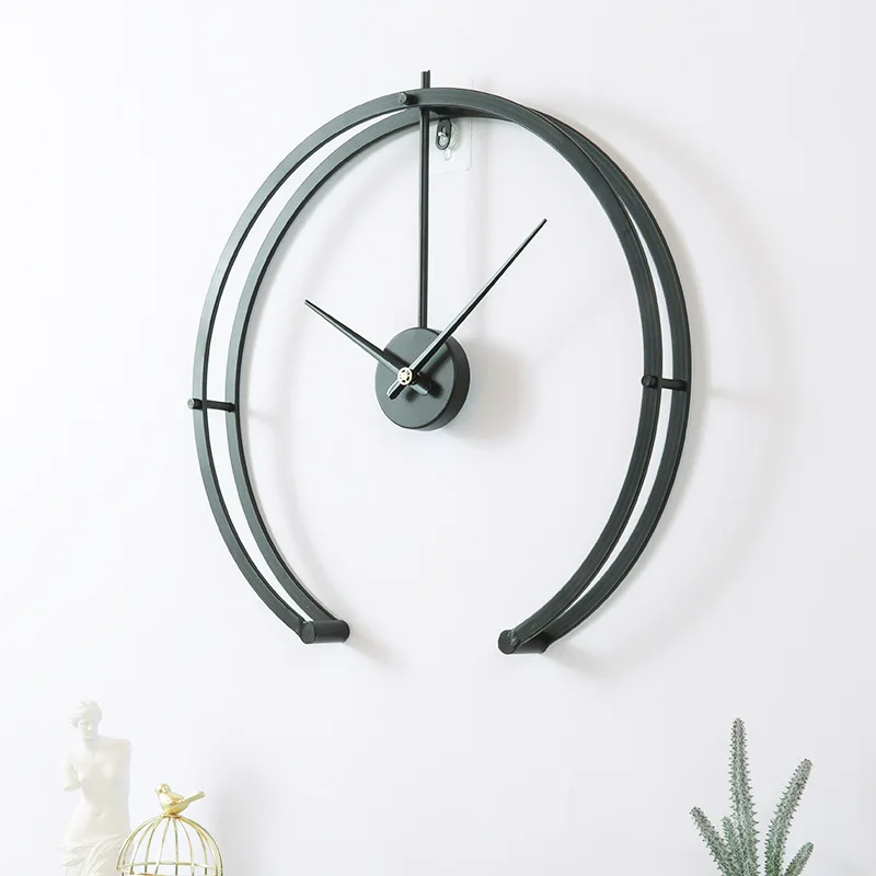 

Nordic Large Metal Wall Clock Modern Design Living Room Decoration Luxury Watch Big Iron Art Wall Clocks Home Decor 50 cm