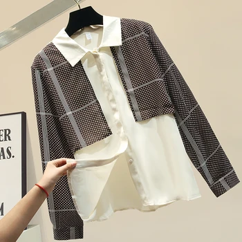 

202 Spring Summer Chiffon Shirt Women's Fashion Blouse Tops and Blouses Ladies Office Top Blusa Feminina Nancylim