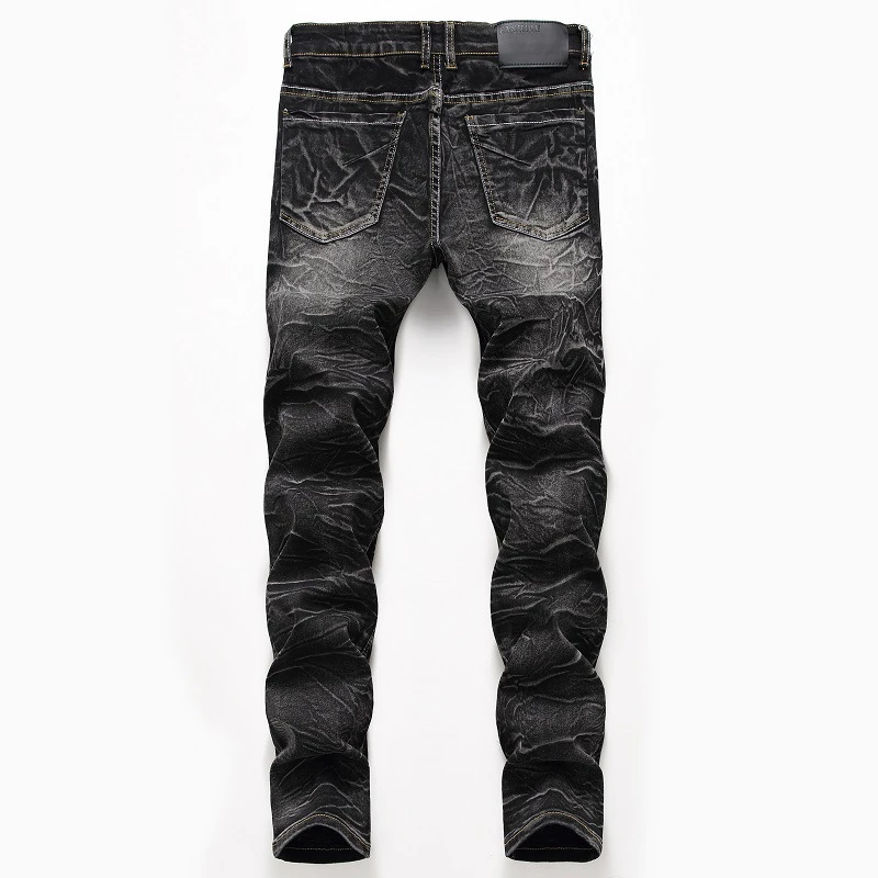 Модные мужские повседневные обтягивающие джинсы с индивидуальным принтом, весенне-осенние стильные удобные модные мужские джинсы Daliy