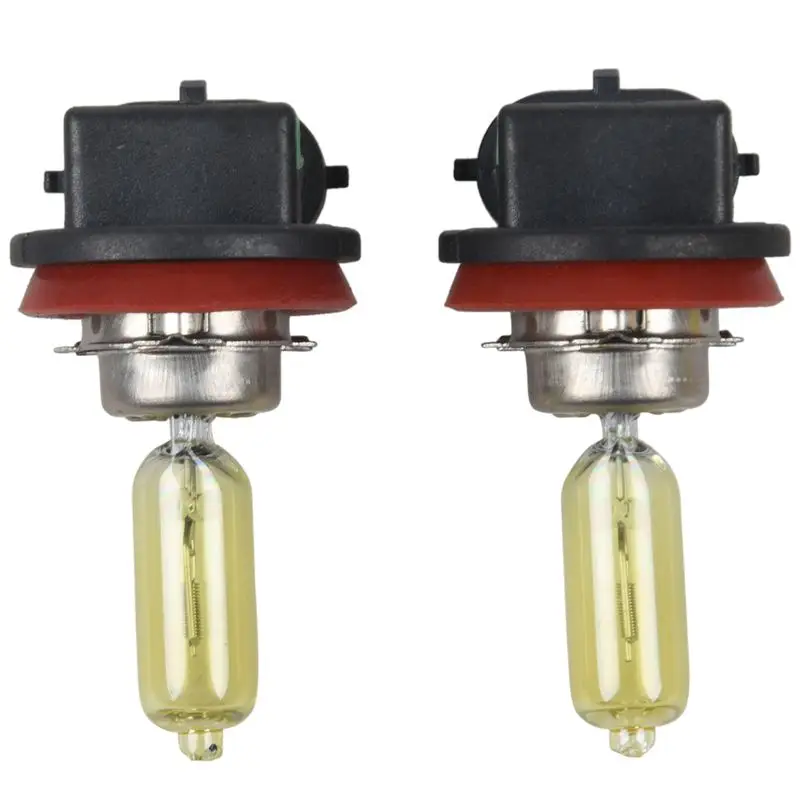 2x H8 35W Hyper Yellow HID ксеноновый противотуманный светильник, головной светильник галогеновая лампа 2500K 12V