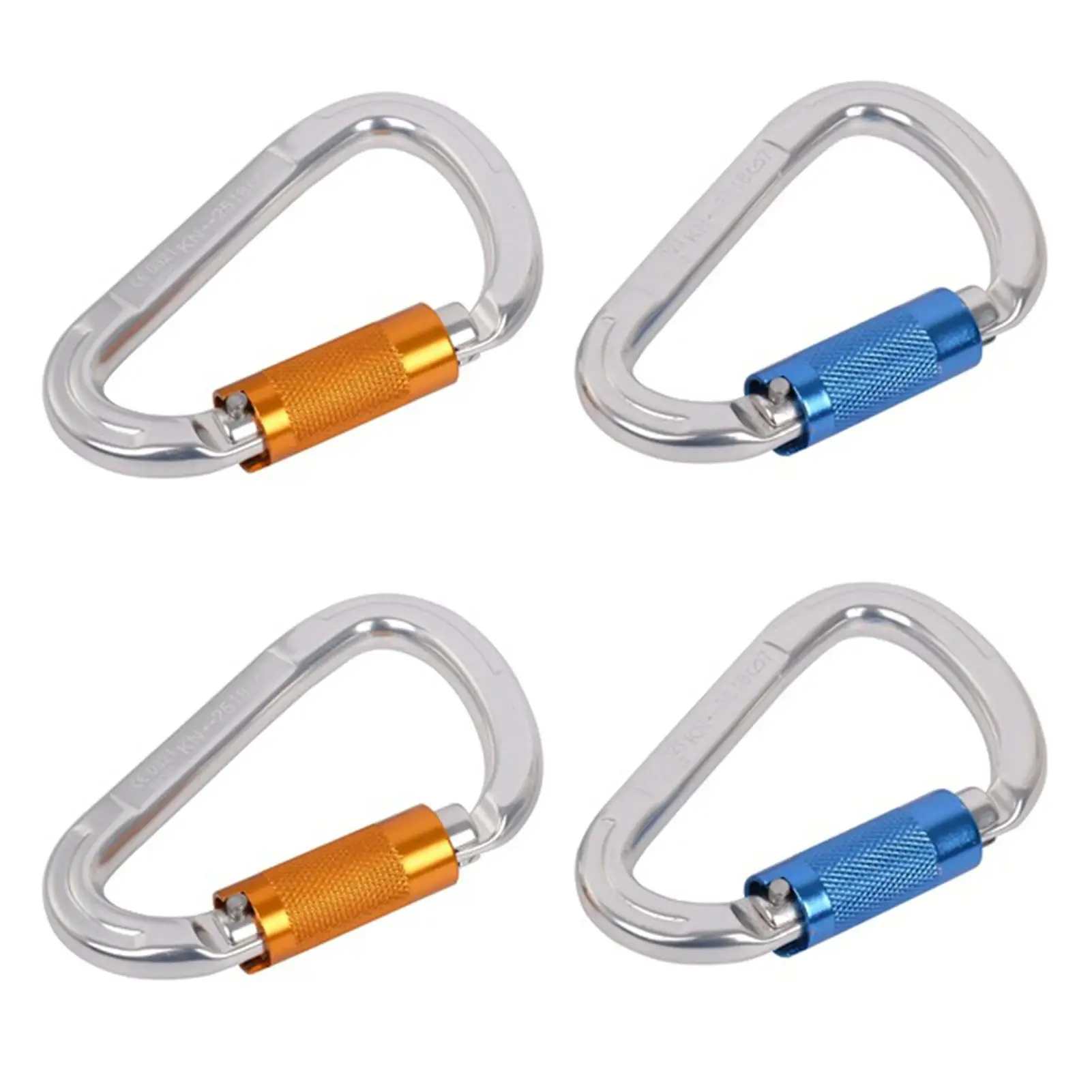 

Auto Locking Clip 25KN Heavy Duty 7075 Climbing Button Carabiner Camping Hiking Hook Outdoor Sports Aluminium Safety