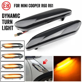 

2pcs Flowing Turn Signal Light Dynamic LED Side Marker Light Side Repeater Lamp Panel Lamp For BMW Mini Cooper R60 R61