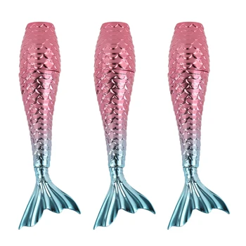 

3ml/g Pink Blue Gradients Mermaid Lip Glaze Bottle Empty Gloss Tube Lipgloss Tube Lip Gloss Cosmetic Sample Container 5pcs/set