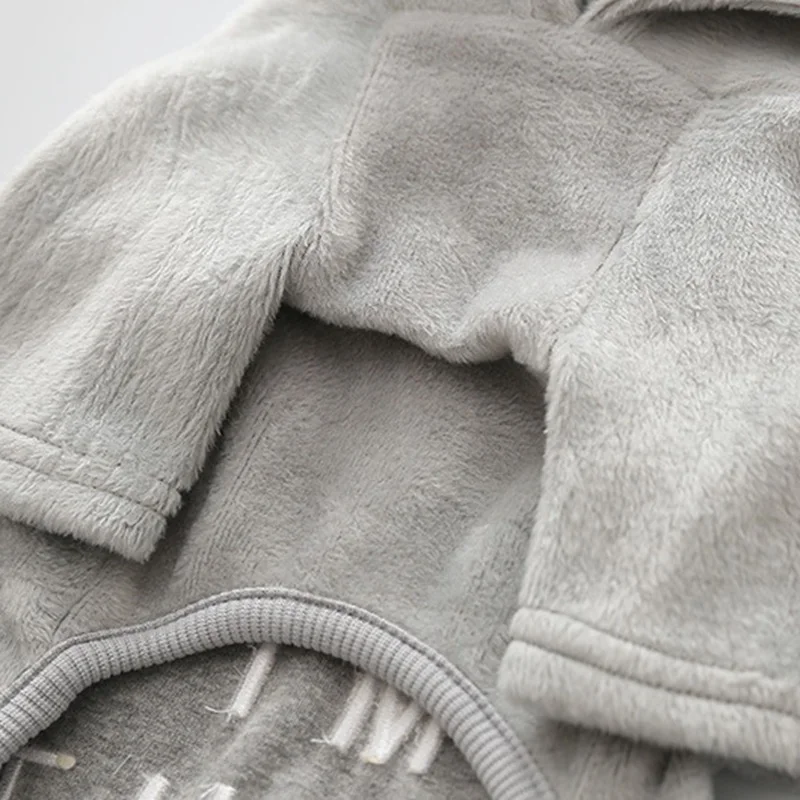 S-XXL комбинезон для питомцев, зимний, теплый, хлопковая одежда, пижама для собак с капюшоном, Вышитое боди с надписью, одежда для собак