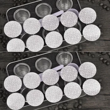 

40/60Pcs Adhesive Aluminum Foil Coffee Capsule Lids Set For Nespresso Machine Refillable Coffeeware Home Brewing