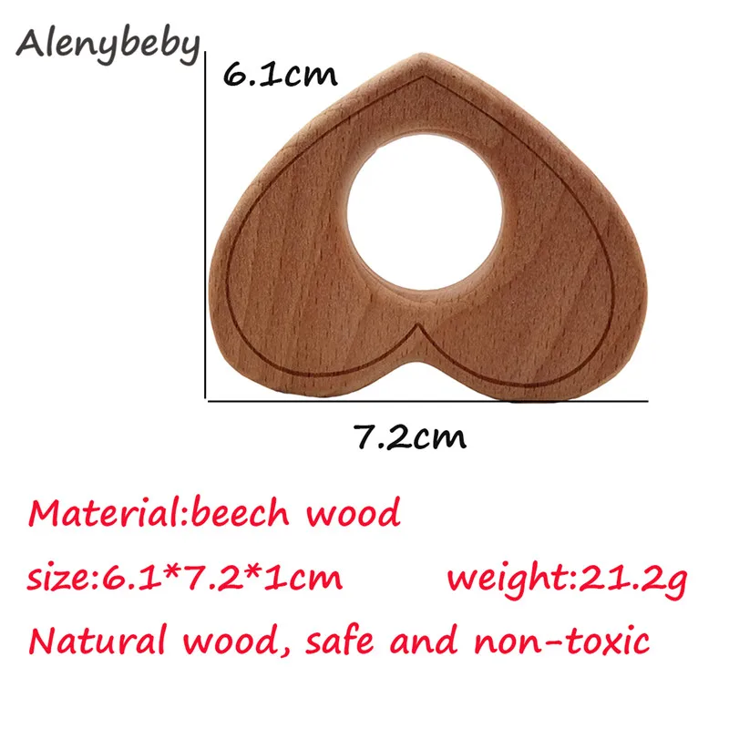 Love-50pcs 50 комплект одежды из двух предметов для малышей, Chawable игрушка детское дерево Прорезыватель для зубов из натурального дерева зубной прорезыватель для малышей зубцы из древесины Аксессуары Детские подарки для душа - Цвет: Love-50pcs