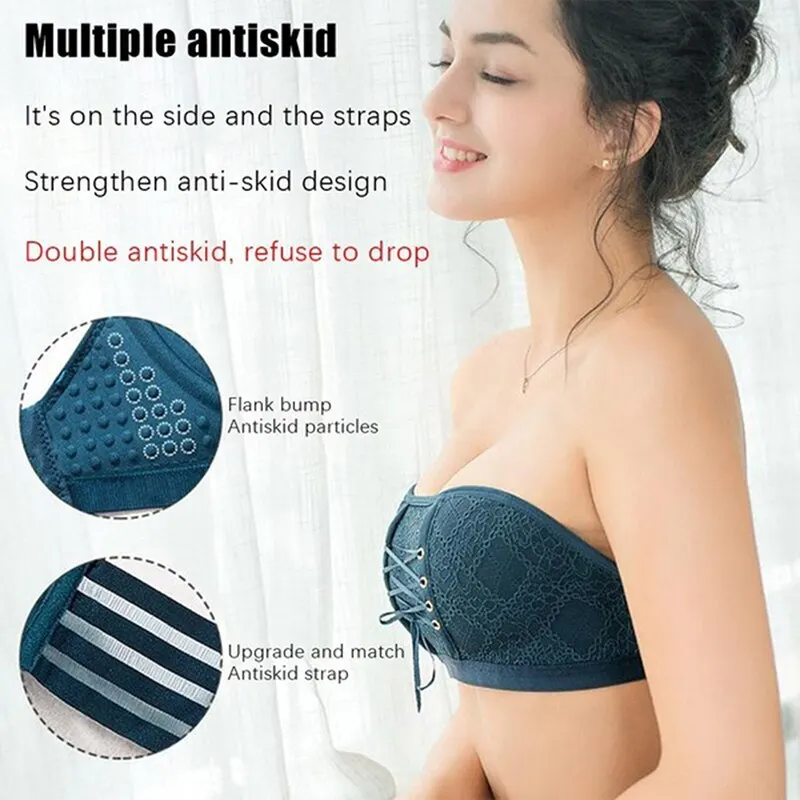 KANCOOL Small Chest Invisible Bra Gather Women Lingerie Multiway Strapless Padded Push Up Bra Bralette Underwear Brassiere A B C