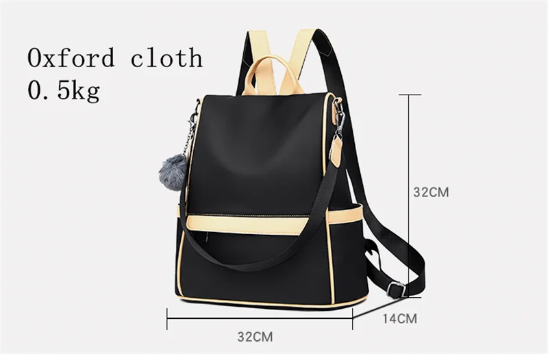 2021 New Waterproof Fabric Large Female Shoulder Bag Large Capacity Simple Style Casual Mochila Travel Women Anti-theft Backpack awesome stylish backpacks