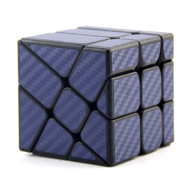 Blue MoYu Magic Cube Windmill Carbon Fibre Sticker Cubo Magico Professional Neo Speed Cube Puzzle Kostka Antistress Toys - Цвет: Blue