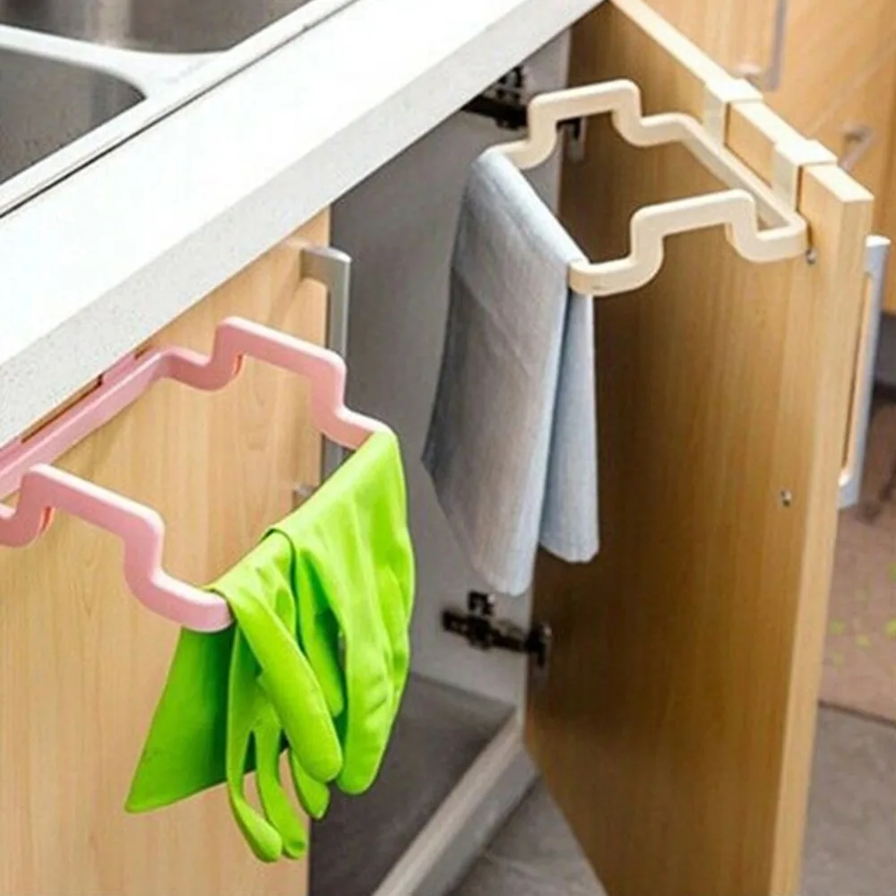 Solid Hanging Kitchen Cabinet Cupboard Door Back Stand Trash Rack Style Storage Bucket Garbage Bags Hanging