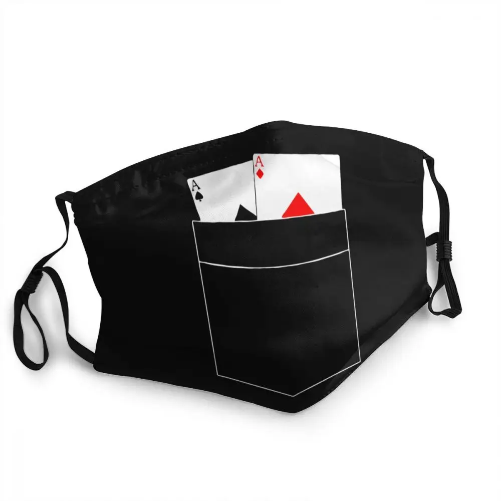 Poker Pocket Ace Spades игральные карты для мужчин многоразовая маска лица пылезащитная