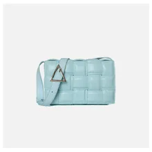 Женская сумка из натуральной кожи,, женская сумка, новая мода, сшивание кассеты, маленькая квадратная сумка, клетчатая кожаная сумка