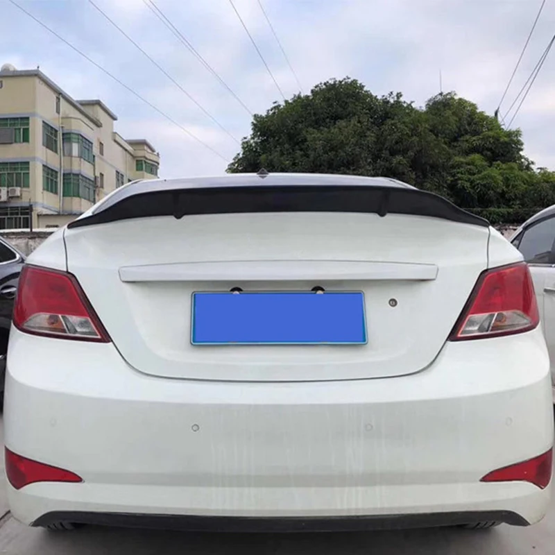 Для hyundai verna спойлер для детей 11, 12, 13, 14, 15, углеродного волокна/frp зад хвост спойлер для hyundai Accent Высокое качество багажник хвост