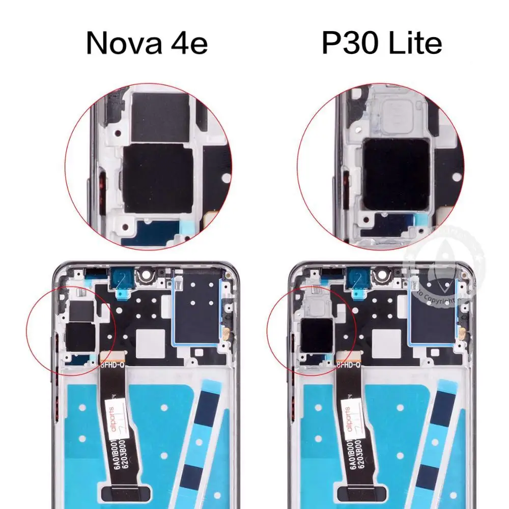 ЖК-дисплей для huawei P30 Lite Nova 4E дисплей с сенсорным экраном с рамкой дигитайзер Замена