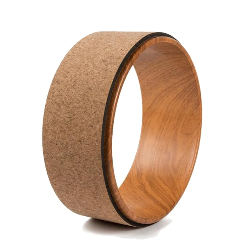 

Yoga Wheel Yoga Support Wheel Massage Wheel Back Bend Pilates Yoga Circle Cork Yoga Wheel Wood Color