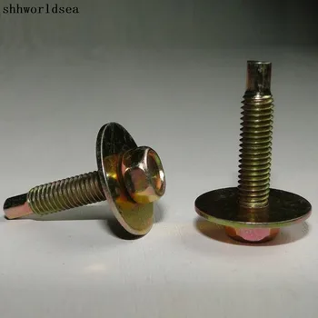 

Shhworldsea 100pcs Free Shipping Zinc Color Screw Fastener Clip Metal