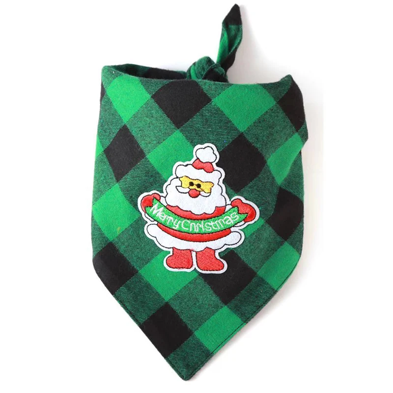 Christmas green Аксессуары для домашних животных на Хэллоуин, декоративные Слюнявчики, нагрудник, ошейник для собак, рождественские предметы первой необходимости - Цвет: Christmas green