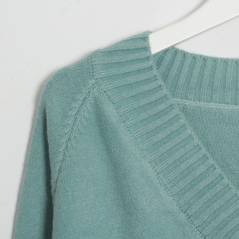 Oxdra мягкий женский свитер комплект из двух частей костюмы для женщин с длинным рукавом Однотонный свитер пуловеры+ длинные трикотажные брюки новинка осень зима