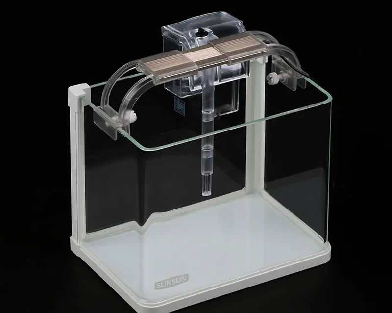 Аквариумный аквариум с горячим изгибом, ультрапрозрачный стеклянный аквариум для рыб, небольшой офисный стол для аквариума