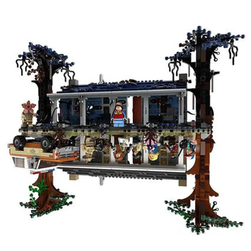 

2019 new 2499pcs Stranger Things legoinglys Turning the World Upside Down Building Blocks Bricks Set Toys gift 25010 75810