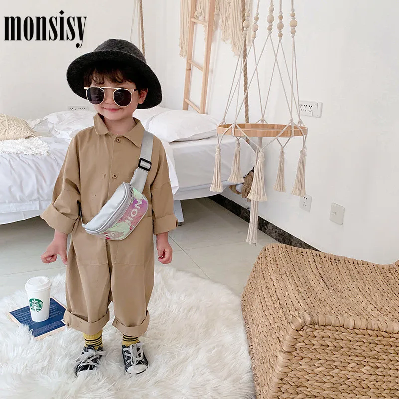 Детская поясная сумка Monsisy из искусственной кожи для мальчиков и девочек модная