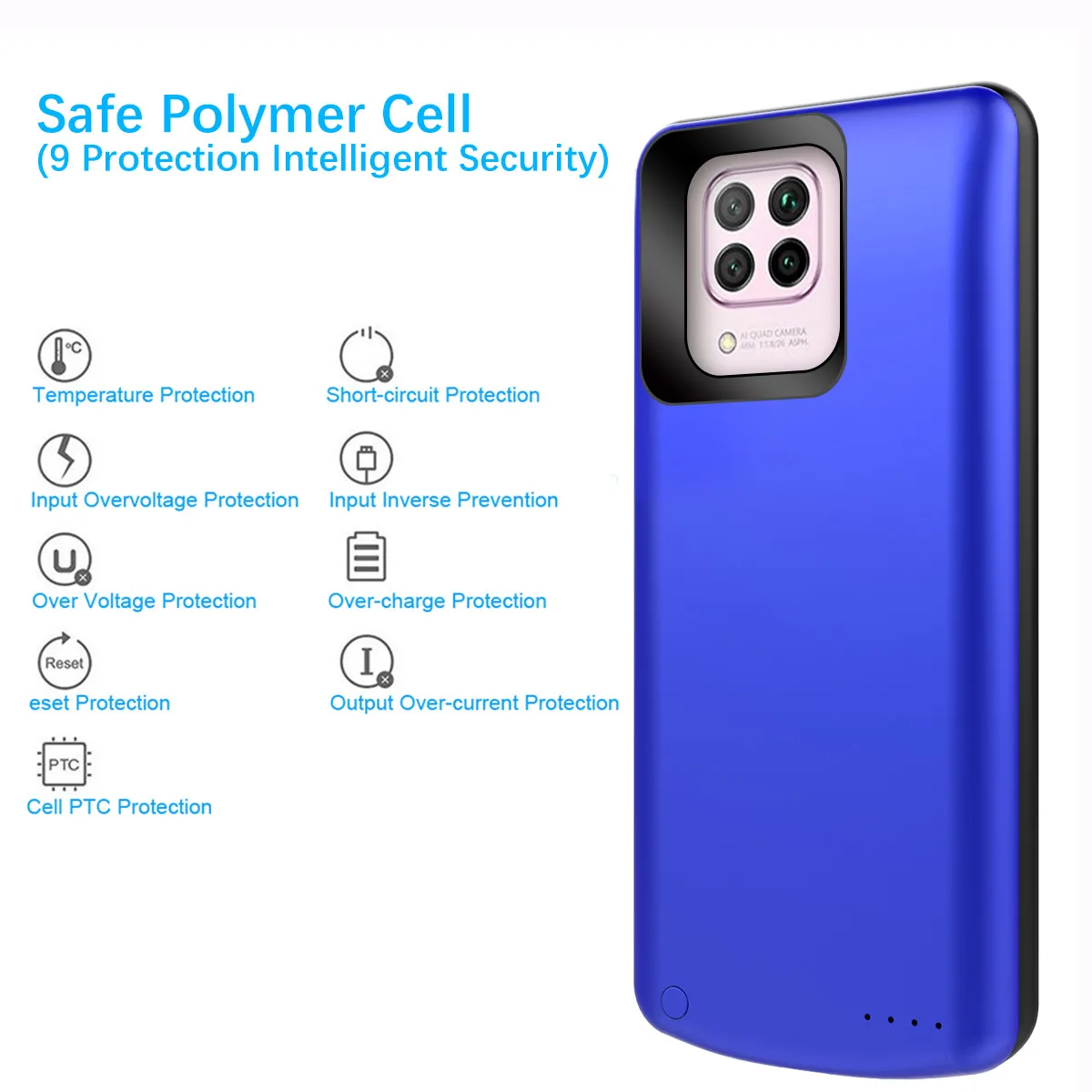 Для huawei Nova 6 SE Nova 6 Honor V30 Pro, 6500 мАч, чехол для зарядного устройства, расширенный аккумулятор, резервный источник питания, защитный чехол, задний Чехол