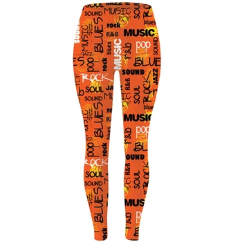 

FroMoaSa Women Leggings Words Printed High Waist Pants Fitness Words Print Pants Legging Free Shipping