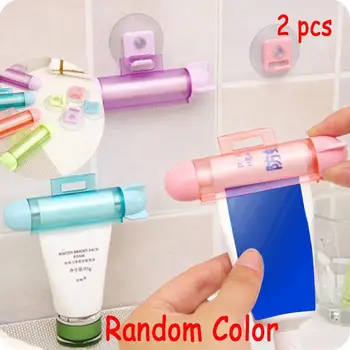 

Dispenser Tube Home &Amp; Living Suckers Tool Bathroom Accessories Sucker Toothpaste Rolling Holder Rolling Squeezer Colorful