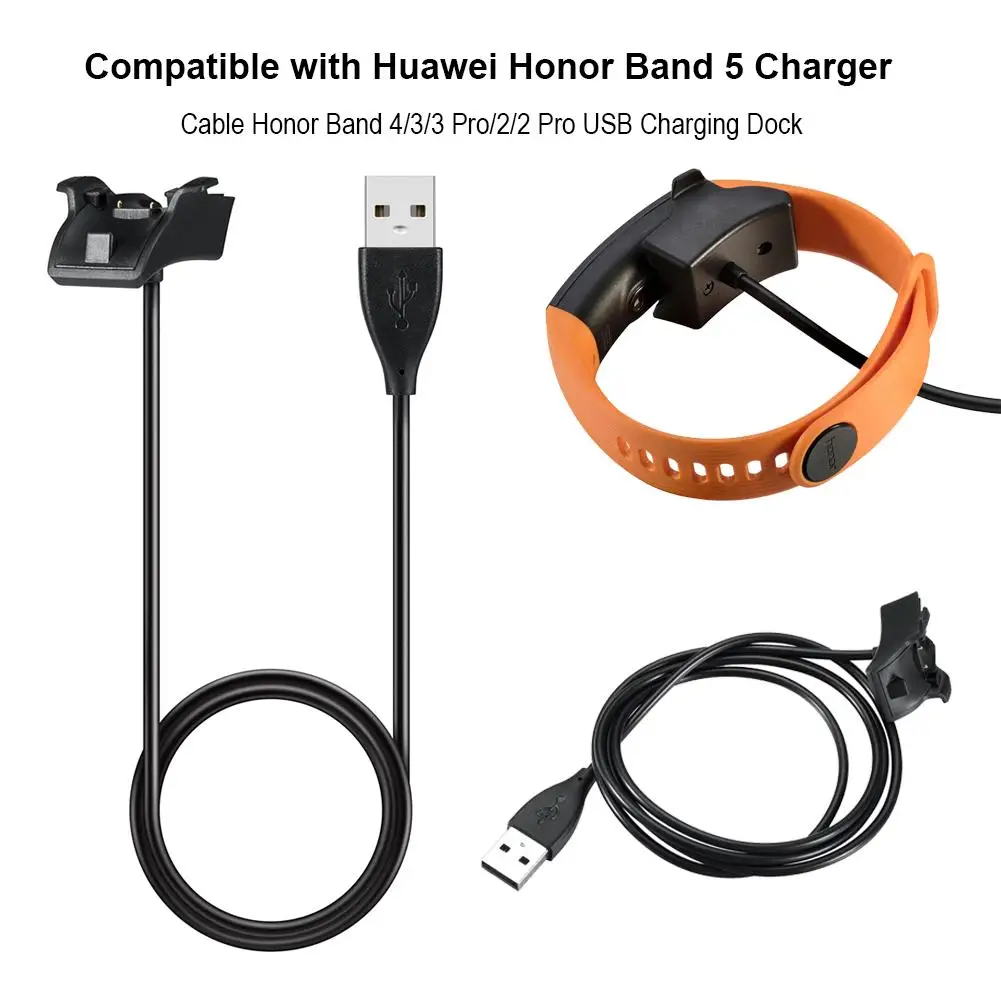 3 фута usb Дата-кабель для быстрой передачи данных зарядное устройство зарядный крепежный зажим для huawei Honor Band 5 4 3 Band 2 Pro Smart Bracelet