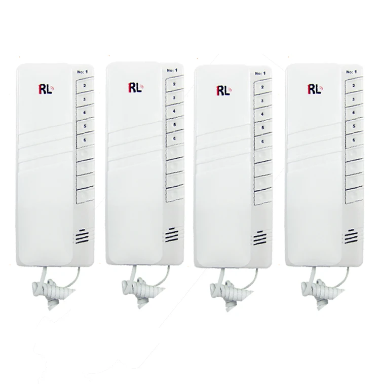 

New Arrival Home Intercom System Wired Audio Four-Way Interphone System 4 Wired Cable Easy to Install Clear Voice