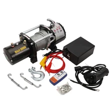 Cabrestante todoterreno de auto rescate para vehículos, 12V y 24V, 3000 libras, grúa eléctrica