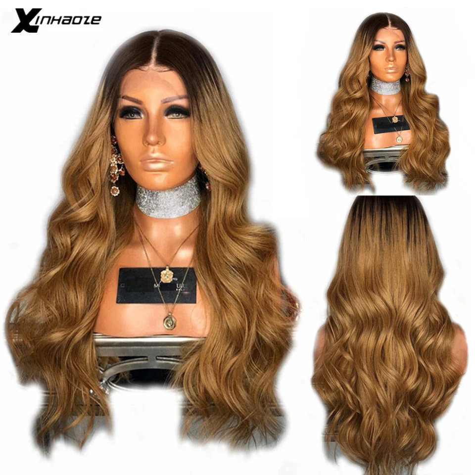 

Colored 1b/27 Ombre Honey Blonde Lace Front PrePlucked Human Hair Wig With Baby Hair Natural Hairline for Black Women