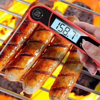 

Instant Read Meat Thermometer Best Digital Meat Thermometer Waterproof with Calibration and Backlight Functions for Grill and Co