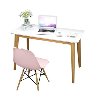 

Computer Desktop Student's Household Solid Wooden Desktop Dining Table Simple Modern Girls'office Bedroom Writing Table