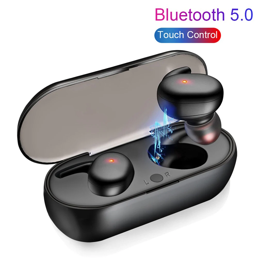 

True TWS Wireless Bluetooth 5.0 Earphones Touch Control Sweatproof Sport Headphone Noise Cancelling Gaming Headset with MIC