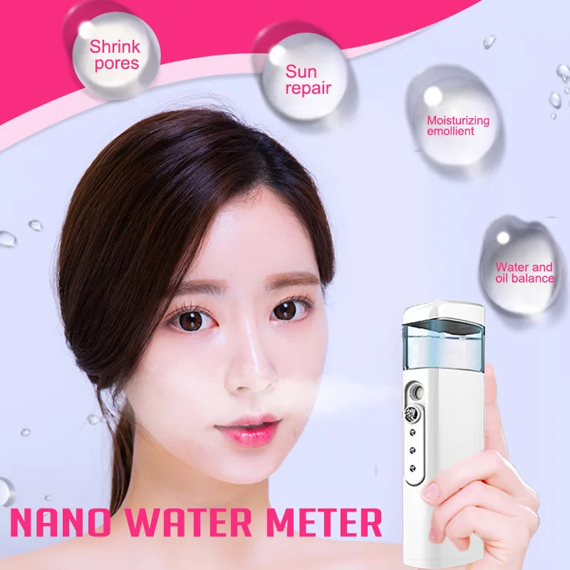 

Face Sprayer Humidifier Nebulizer Fashion Mini 2 in 1 Nano USB Charge Mist Beauty Women Hydrating Skin Care