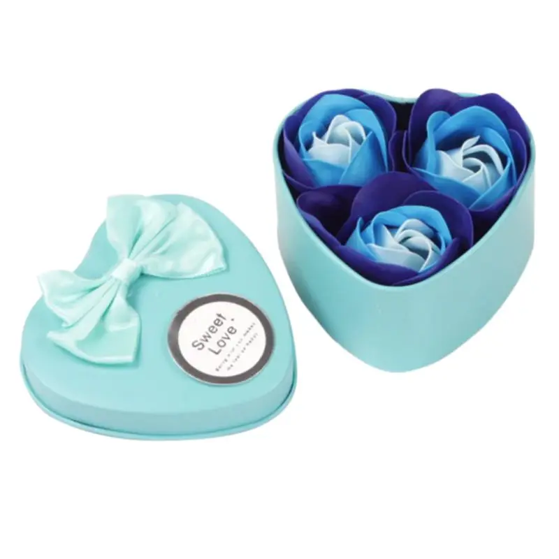 День Святого Валентина искусственный ароматизированный лепесток розы Подарочная коробка для ванны мыло для тела цветок подарок Свадебная вечеринка - Цвет: L1